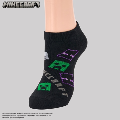 キッズ スニーカーソックス（19-24cm・マインクラフト）