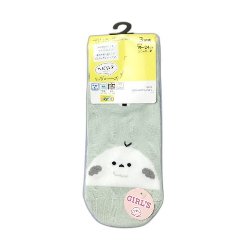 キッズ　3足組スニーカーインソックス（19-24cm・ヘビロテ）