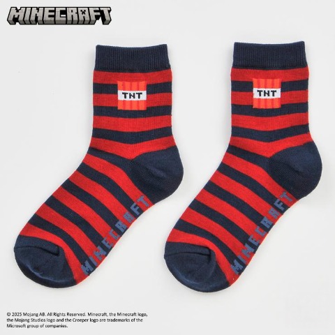 キッズ ショートソックス（15-20cm・19-24cm　マインクラフト）