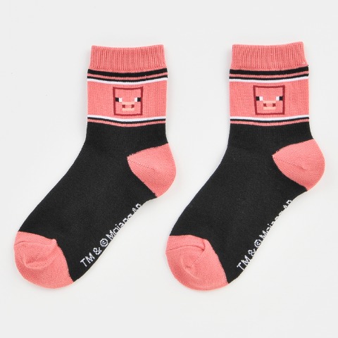 キッズ ショートソックス（15-20cm・19-24cm　マインクラフト）