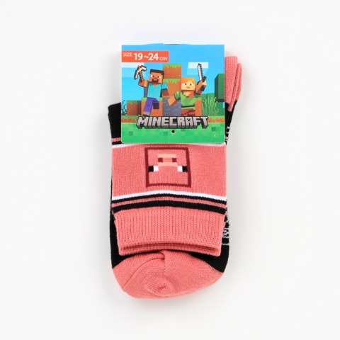 キッズ ショートソックス（15-20cm・19-24cm　マインクラフト）