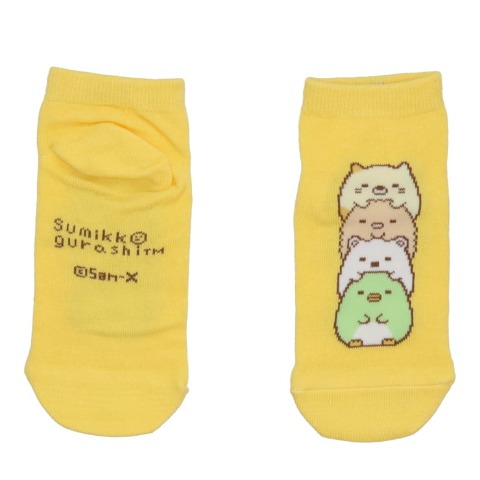 キッズ　6足組スニーカーインソックス（19-24cm・すみっコぐらし）