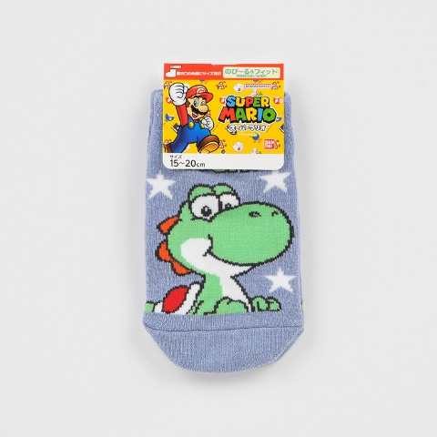 キッズ　スニーカーインソックス（15-20cm・19-24cm　スーパーマリオ）