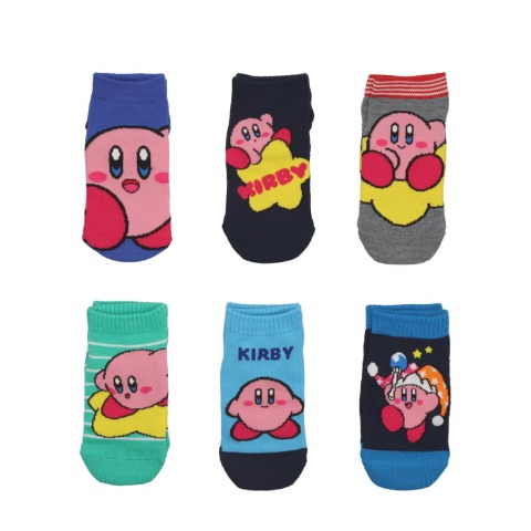 キッズ　6足組ソックス（15-20cm・星のカービィ）