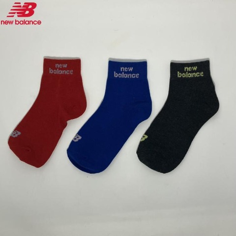 キッズ　3足組ソックス（19-24cm　ニューバランス×rumiさん）