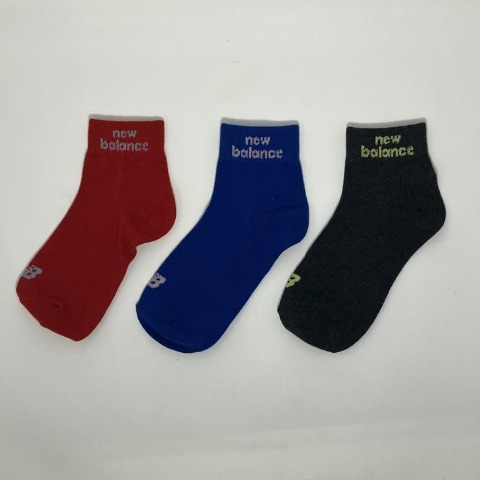 キッズ　3足組ソックス（19-24cm　ニューバランス×rumiさん）