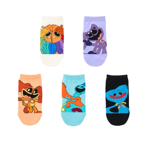 キッズ　5足組ソックス（19-24cm・Poppy Playtime）
