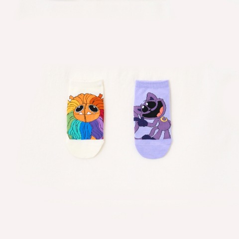 キッズ　5足組ソックス（19-24cm・Poppy Playtime）