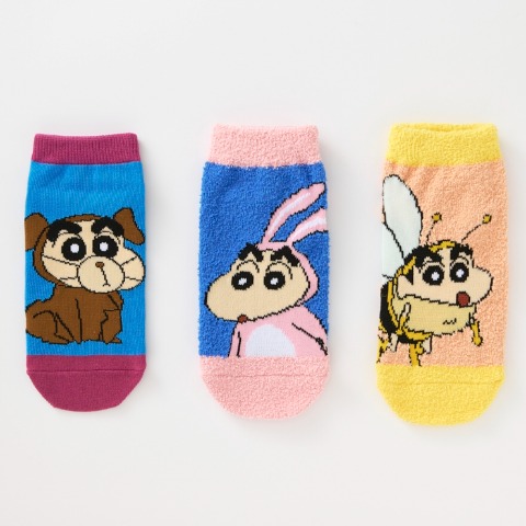 キッズ　6足組ソックス（19-24cm・クレヨンしんちゃん）