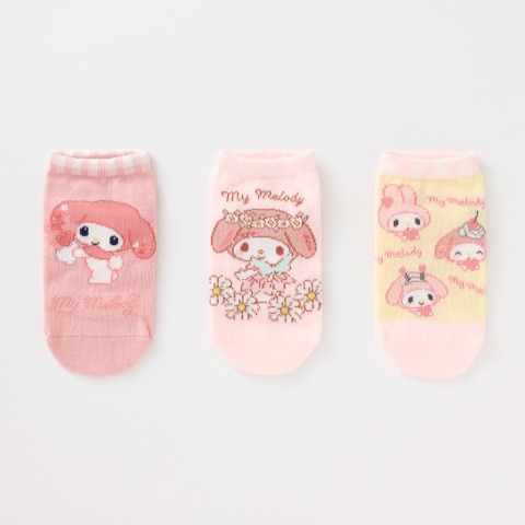 キッズ　6足組スニーカーインソックス（15-20cm・マイメロディ）