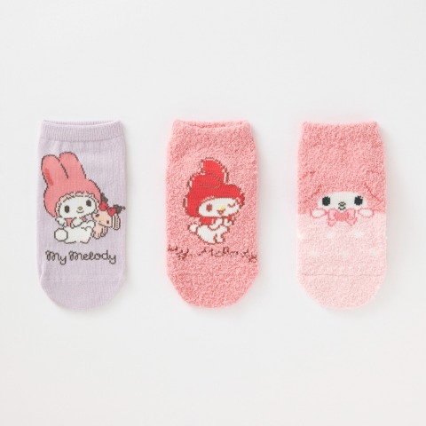 キッズ　6足組スニーカーインソックス（15-20cm・マイメロディ）