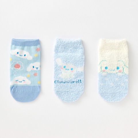 キッズ　6足組スニーカーインソックス（15-20cm・シナモロール）