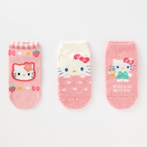 キッズ　6足組スニーカーインソックス（15-20cm・ハローキティ）