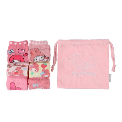 キッズ　6足組スニーカーインソックス（15-20cm・マイメロディ）