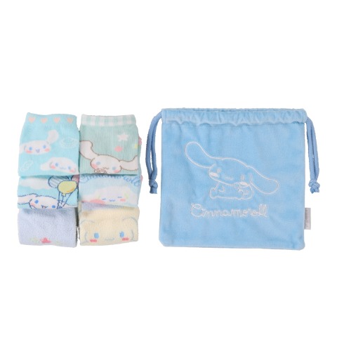 キッズ　6足組スニーカーインソックス（15-20cm・シナモロール）