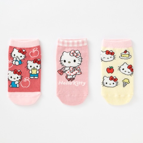 キッズ　6足組スニーカーインソックス（15-20cm・ハローキティ）