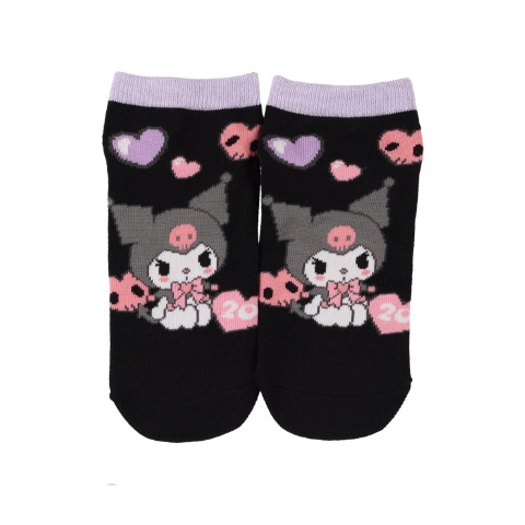 キッズ　6足組スニーカーインソックス（19-24cm・クロミ）