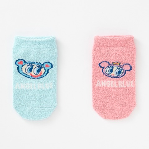 キッズ　6足組スニーカーインソックス（15-20cm・エンジェルブルー）