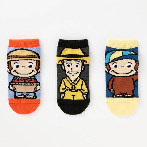 キッズ　6足組ソックス（15-20cm・おさるのジョージ）