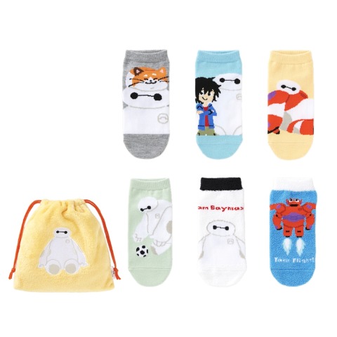キッズ　6足組ソックス（15-20cm・ベイマックス）