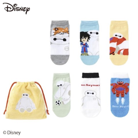 キッズ　6足組ソックス（15-20cm・ベイマックス）