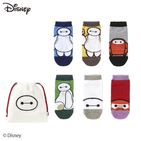 キッズ　6足組ソックス（15-20cm・ベイマックス）