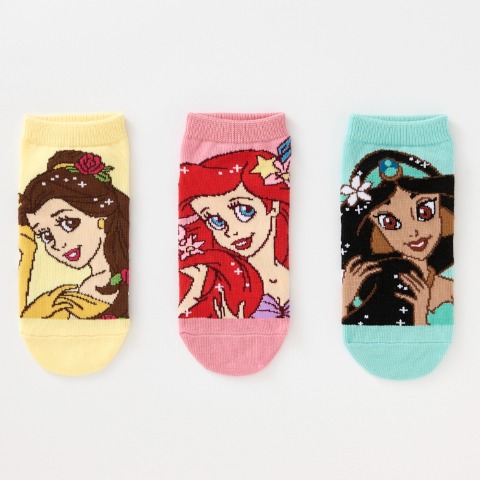 キッズ　6足組ソックス（15-20cm・ディズニープリンセス）