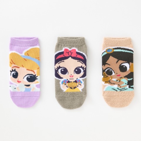 キッズ　6足組ソックス（15-20cm・ディズニープリンセス）