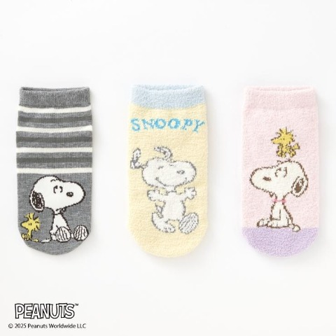 キッズ　6足組ソックス（19-24cm・SNOOPY）