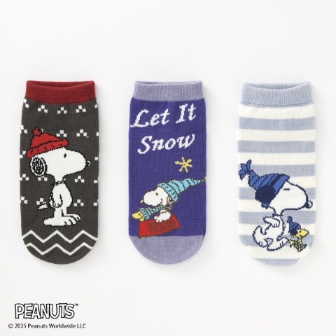 キッズ　6足組ソックス（19-24cm・SNOOPY）