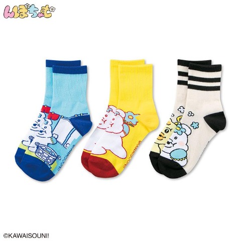 キッズ クォーターソックス 3足組（んぽちゃむ）