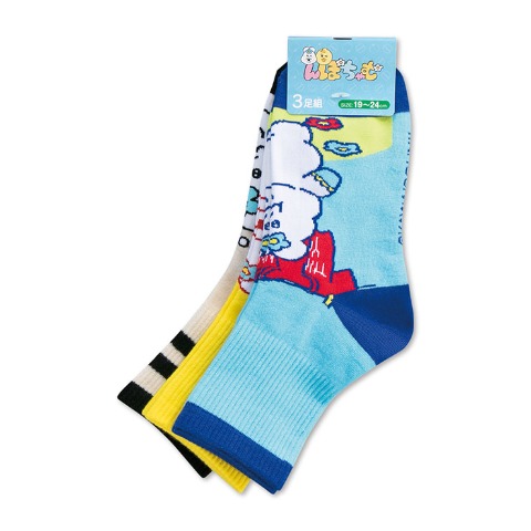 キッズ クォーターソックス 3足組（んぽちゃむ）