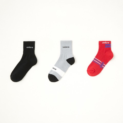 キッズ　ブランドソックス　ハッピーバッグ　6点セット（21-23cm・UMBRO）