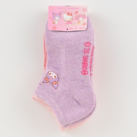 キッズ　3足組ソックス（19-24cm・サンリオキャラクターズ）