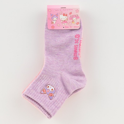 キッズ　3足組ソックス（19-24cm・サンリオキャラクターズ）