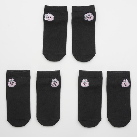 キッズ　スニーカーインソックス 3足組（おぱんちゅうさぎ）