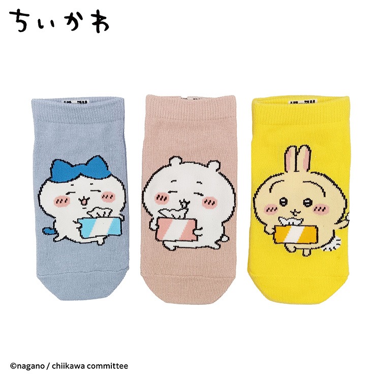 キッズ 3足組スニーカーインソックス（19-24cm・ちいかわ） | しまむら