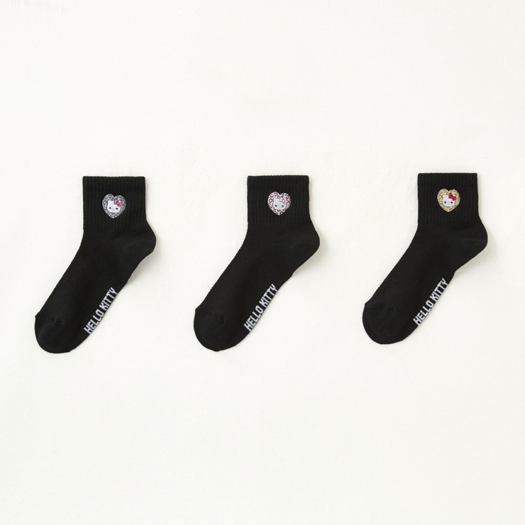 キッズ 3足組ソックス(19-24cm・ハローキティ) | しまむら | しまむら