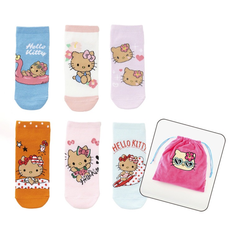 キッズ 6足組ソックス（19-24cm・ハローキティ） | しまむら
