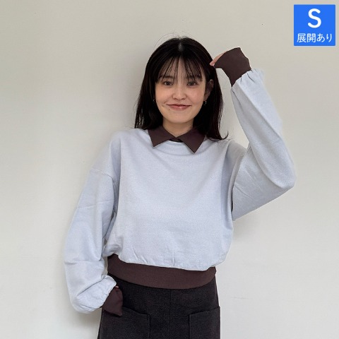 レディース　襟付きトレーナー（ぷーさん×ヘビロテ）