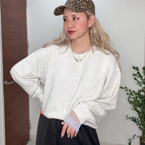 レディース　裏毛配色トレーナー（おなつ）