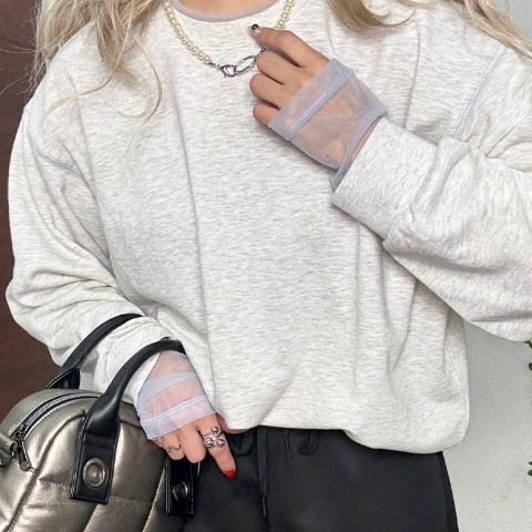 レディース　裏毛配色トレーナー（おなつ）