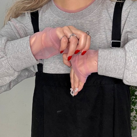 レディース　裏毛配色トレーナー（おなつ）