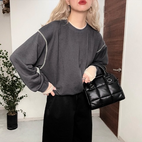 レディース　裏毛配色トレーナー（おなつ）