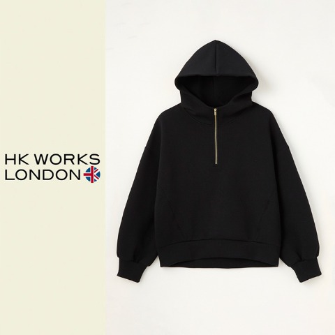 レディース　ハーフジップパーカ（HK WORKS LONDON）