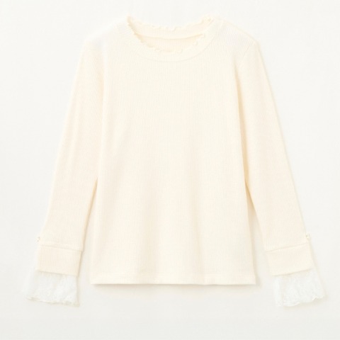 レディース　袖レースプルオーバー（Coco）