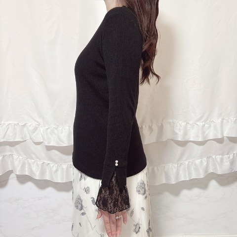 レディース　袖レースプルオーバー（Coco）