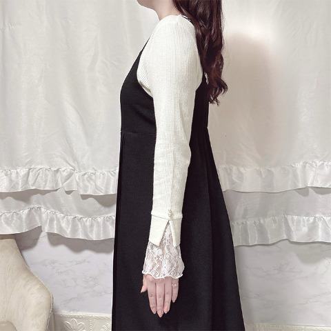 レディース　袖レースプルオーバー（Coco）