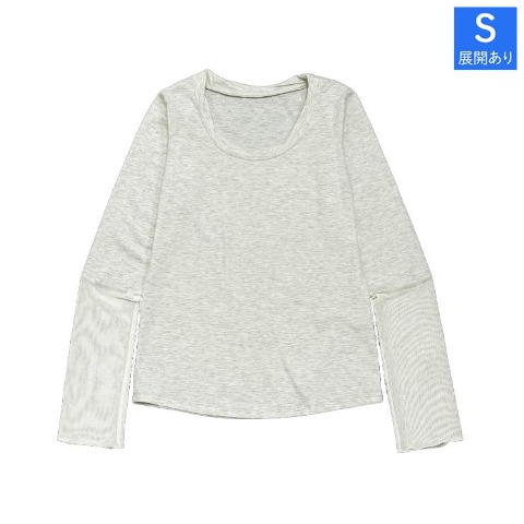 レディース　袖シアープルオーバー（西山茉希）