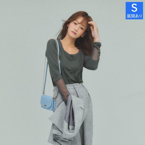 レディース　袖シアープルオーバー（西山茉希）